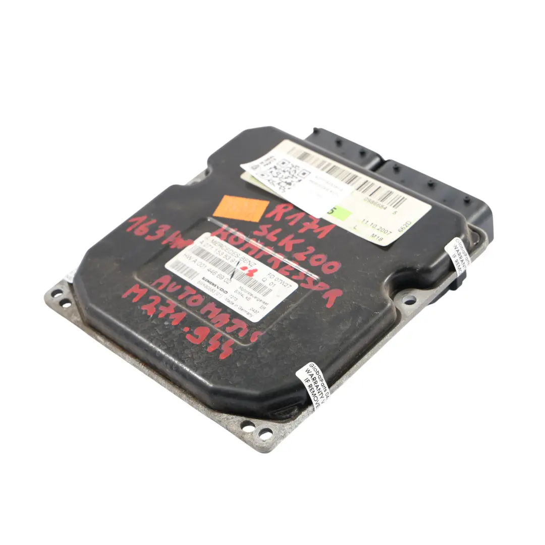 Mercedes R171 SLK 200K 184HP M271.944 Engine ECU Kit A2711535391 Key Lock