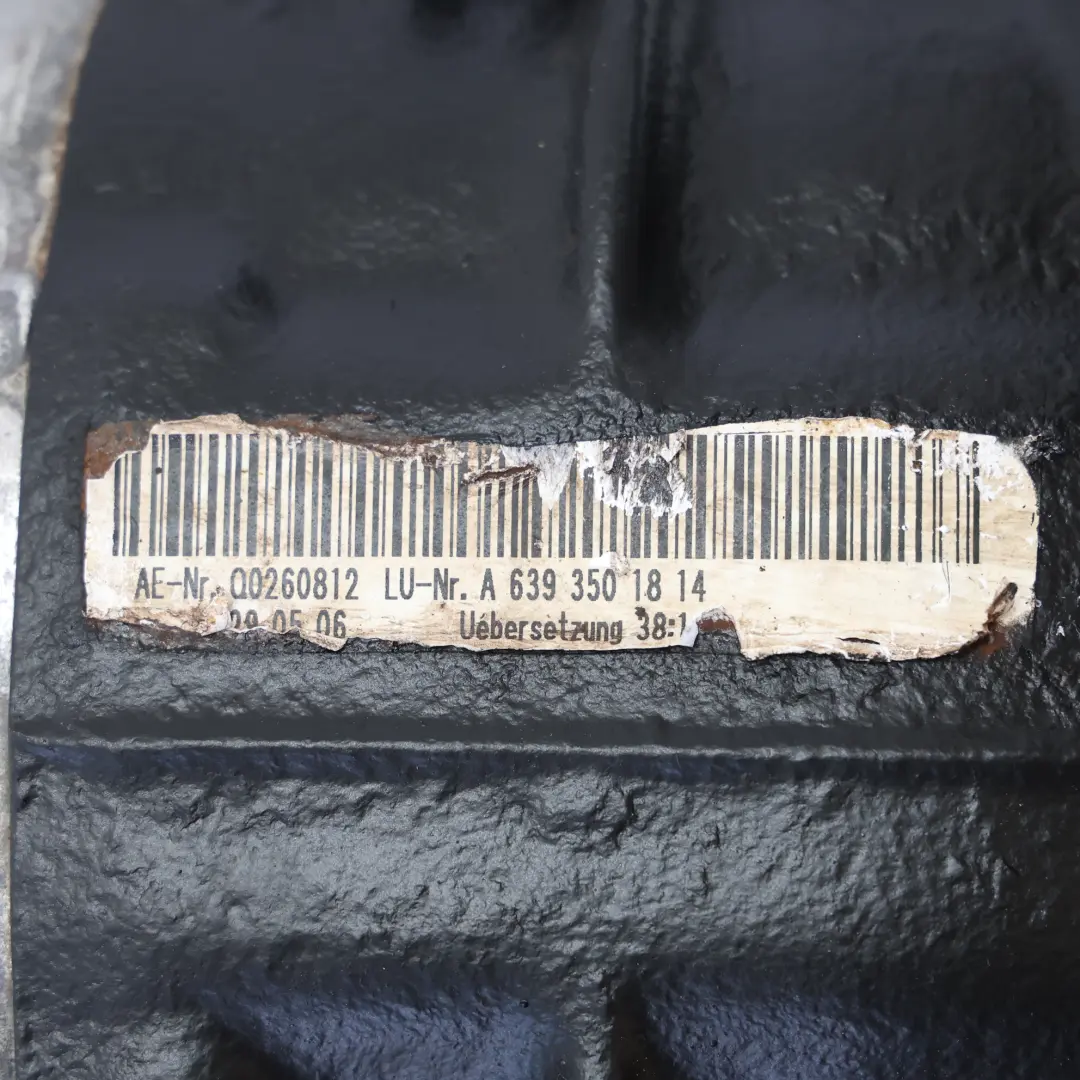 Mercedes W639 Dyferencjał Dyfer Tył Tylni Przełożenie 2,923 A6393501814