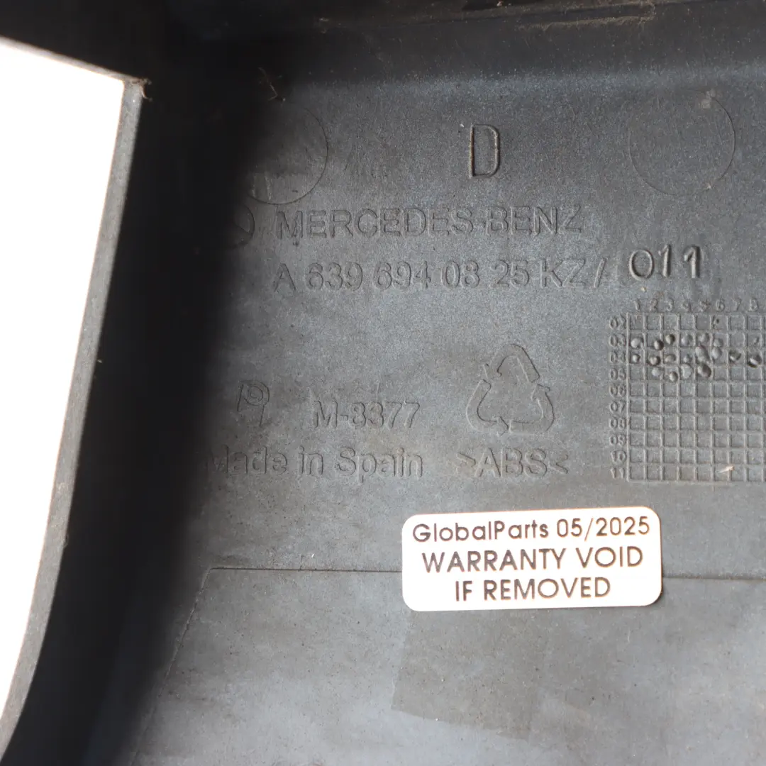 Mercedes Vito W639 Bordo cerniera posteriore inferiore destra Carbon Nero
