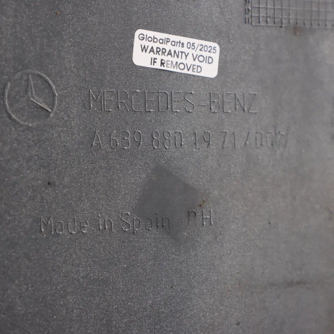 Mercedes W639 Rear Bumper Right O/S Side Corner Trim Brilliant Silver - 9744 
