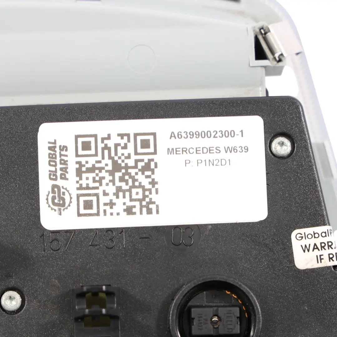 Mercedes Vito W639 Roof Light Interior Front Lamp Switch Panel Grey A6398201401