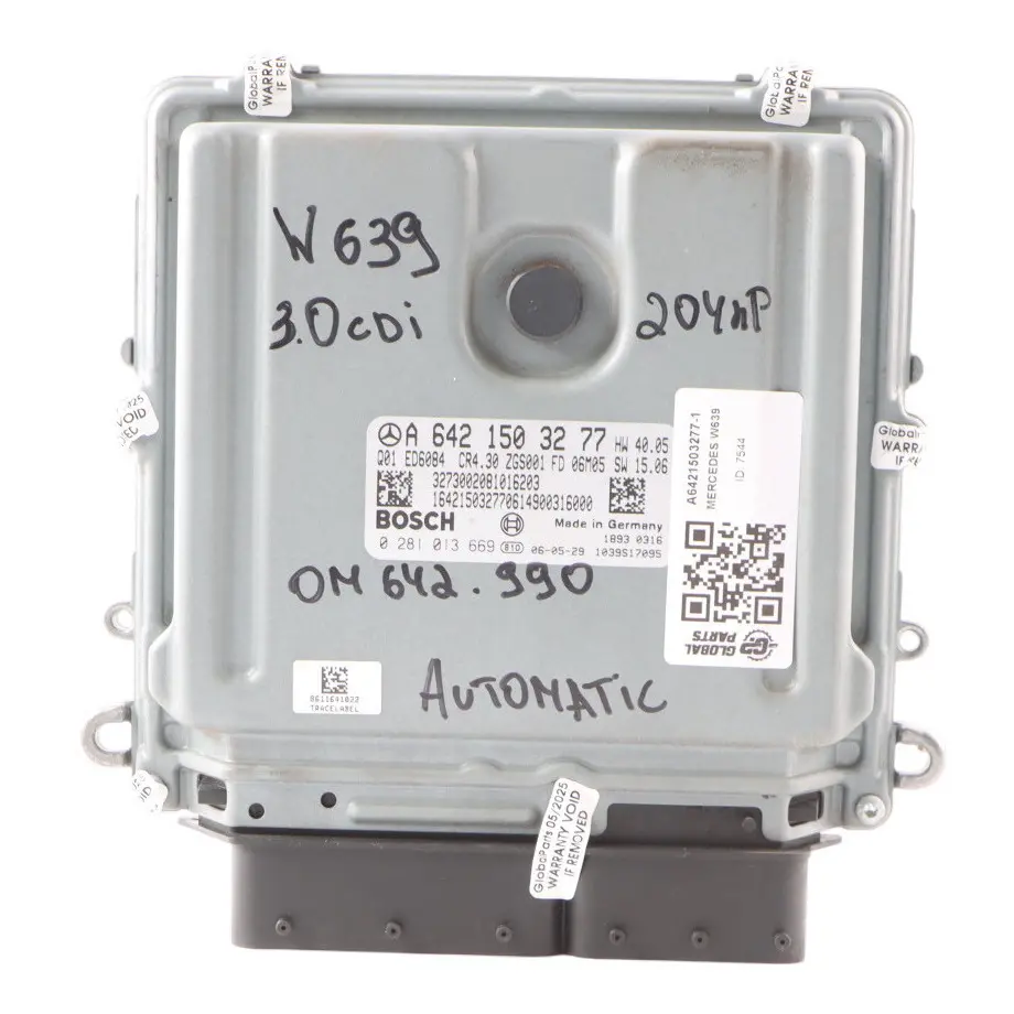 Mercedes Viano W639 3.0 CDI OM642.990 204HP Engine ECU Kit A6421503277 Automatic