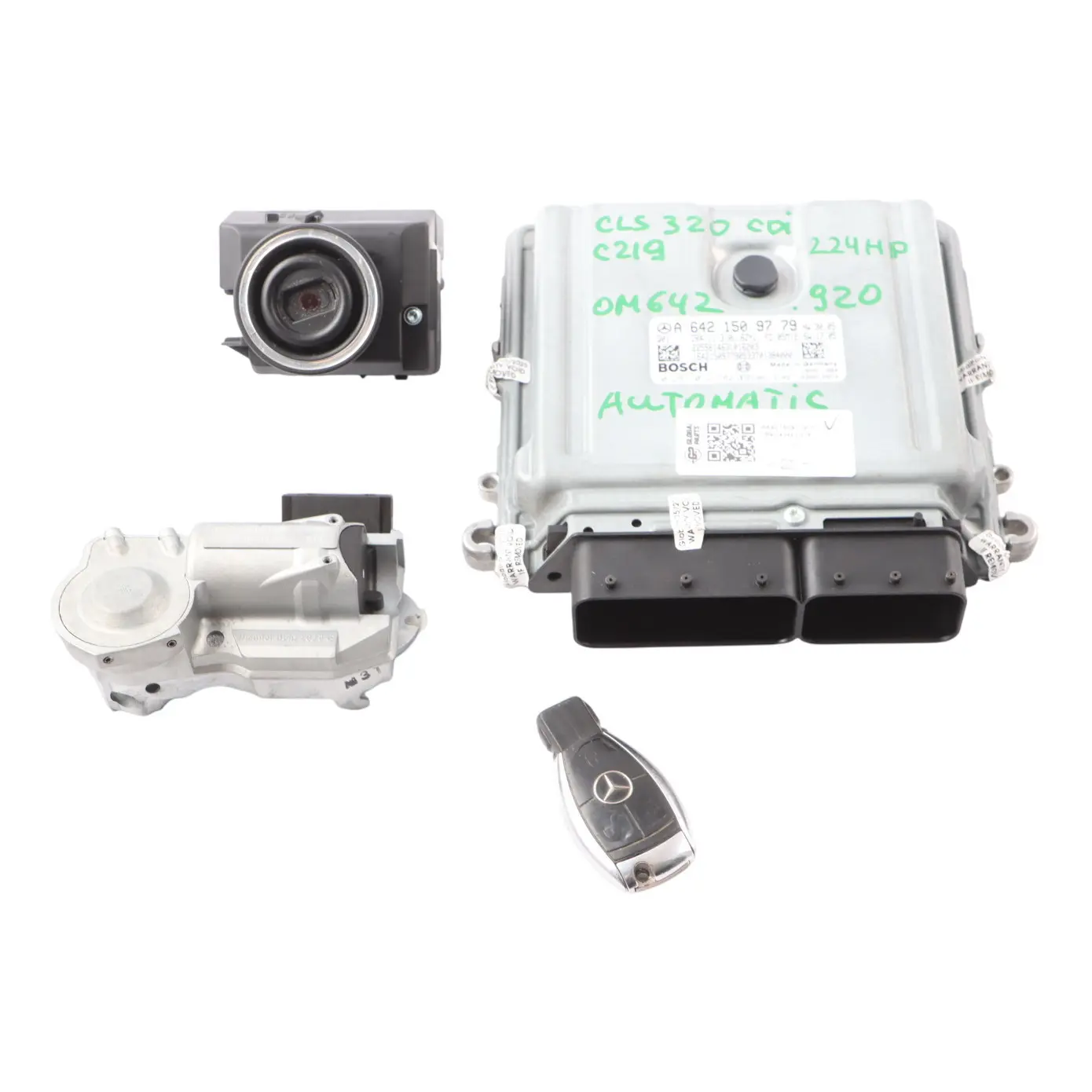 Mercedes C219 CLS 320 CDI OM642.920 224HP Engine Control ECU Set A6421509779