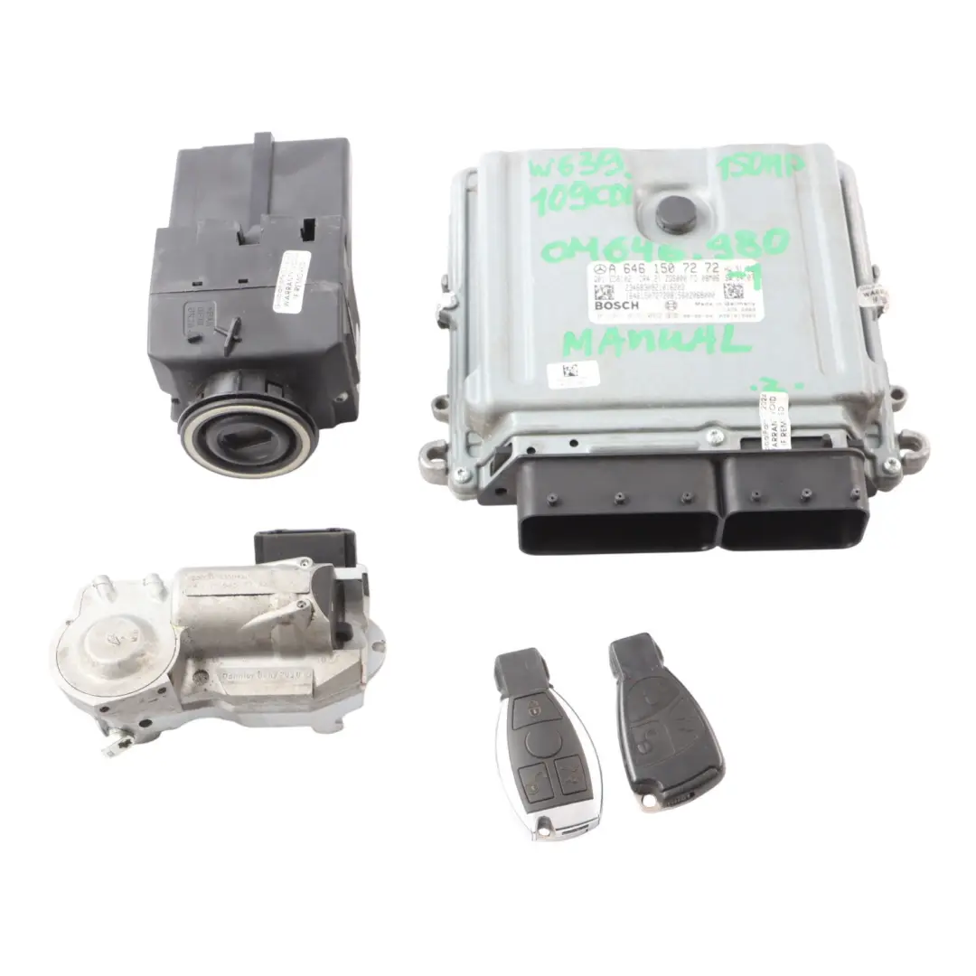Mercedes W639 109CDI 646.980 95HP Engine Control Unit ECU Kit A6461507272 Manual