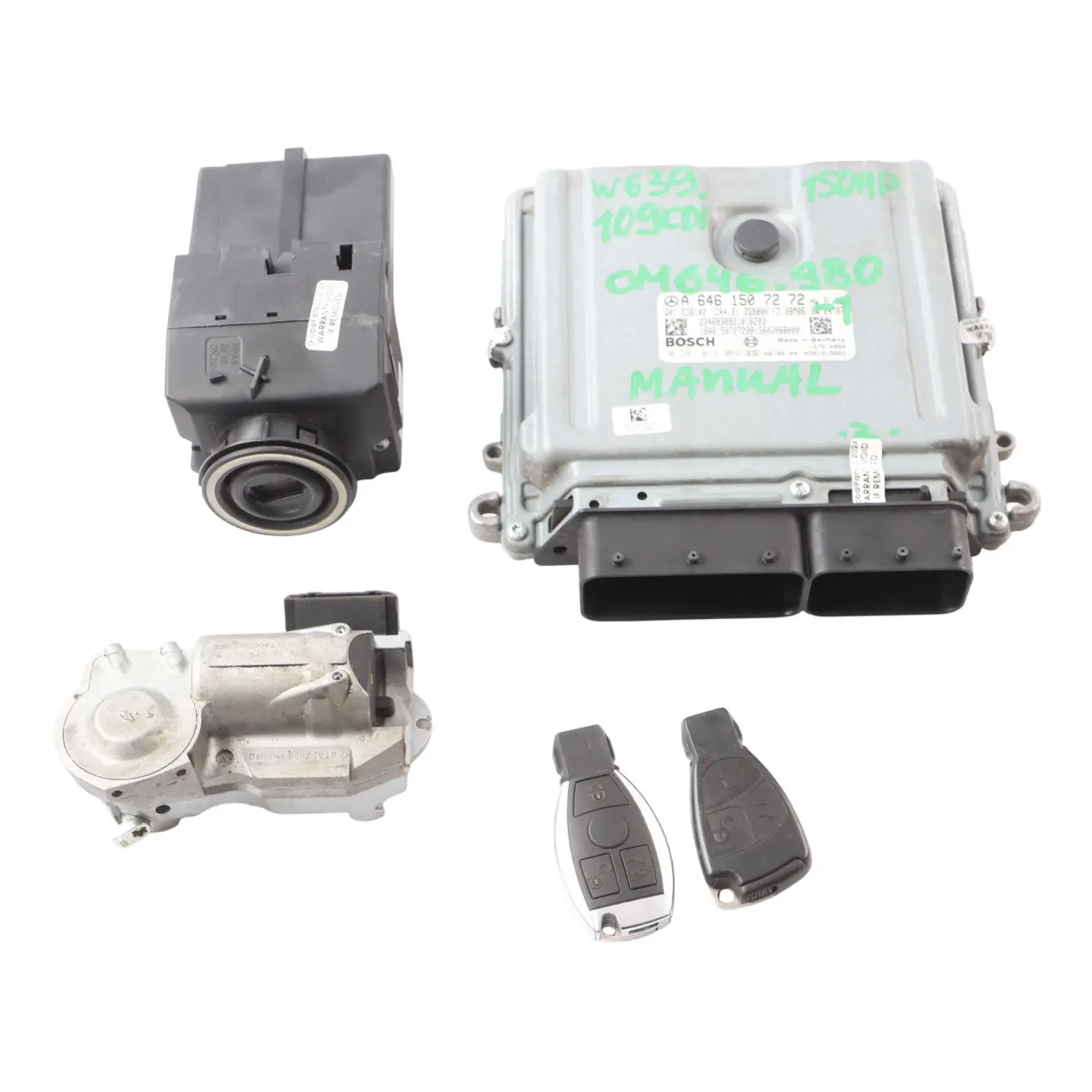 Mercedes W639 109CDI 646.980 95HP Engine Control Unit ECU Kit A6461507272 Manual