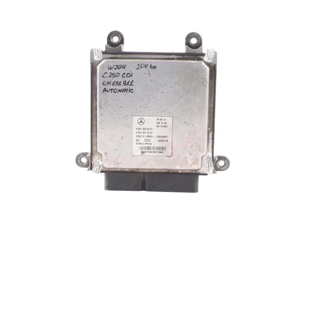 Mercedes W204 C250CDI 204HP OM651.911 Engine ECU Kit A6519005301 Automatic