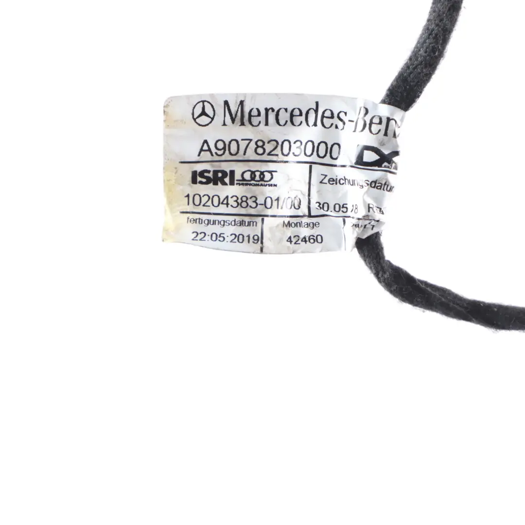Mercedes Sprinter W907 Double Seat Seatbelt Buckle Wiring Cable A9078203000