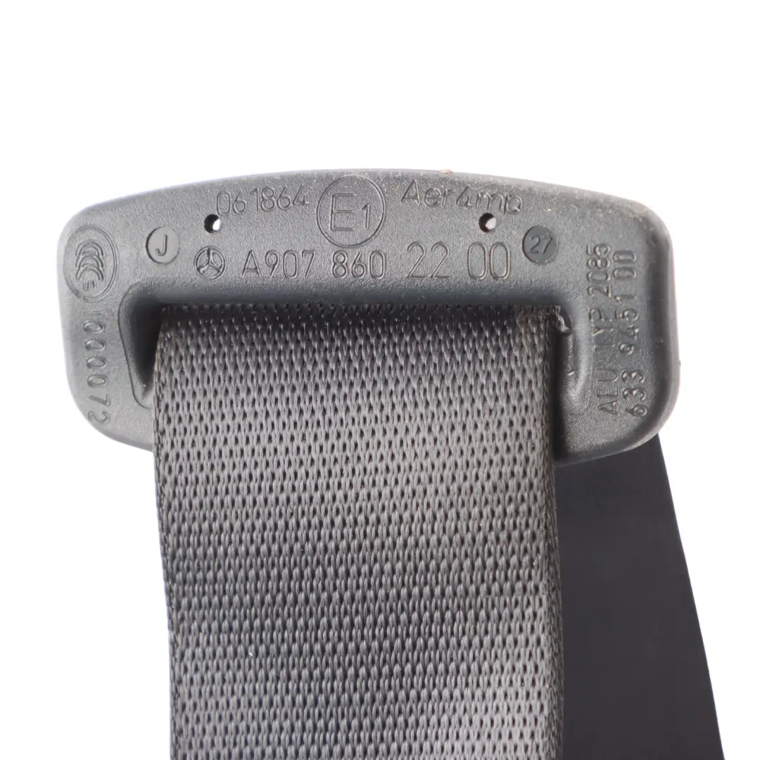 Mercedes Sprinter W907 Passenger Double Seat Centre Seatbelt A9078602200 Black