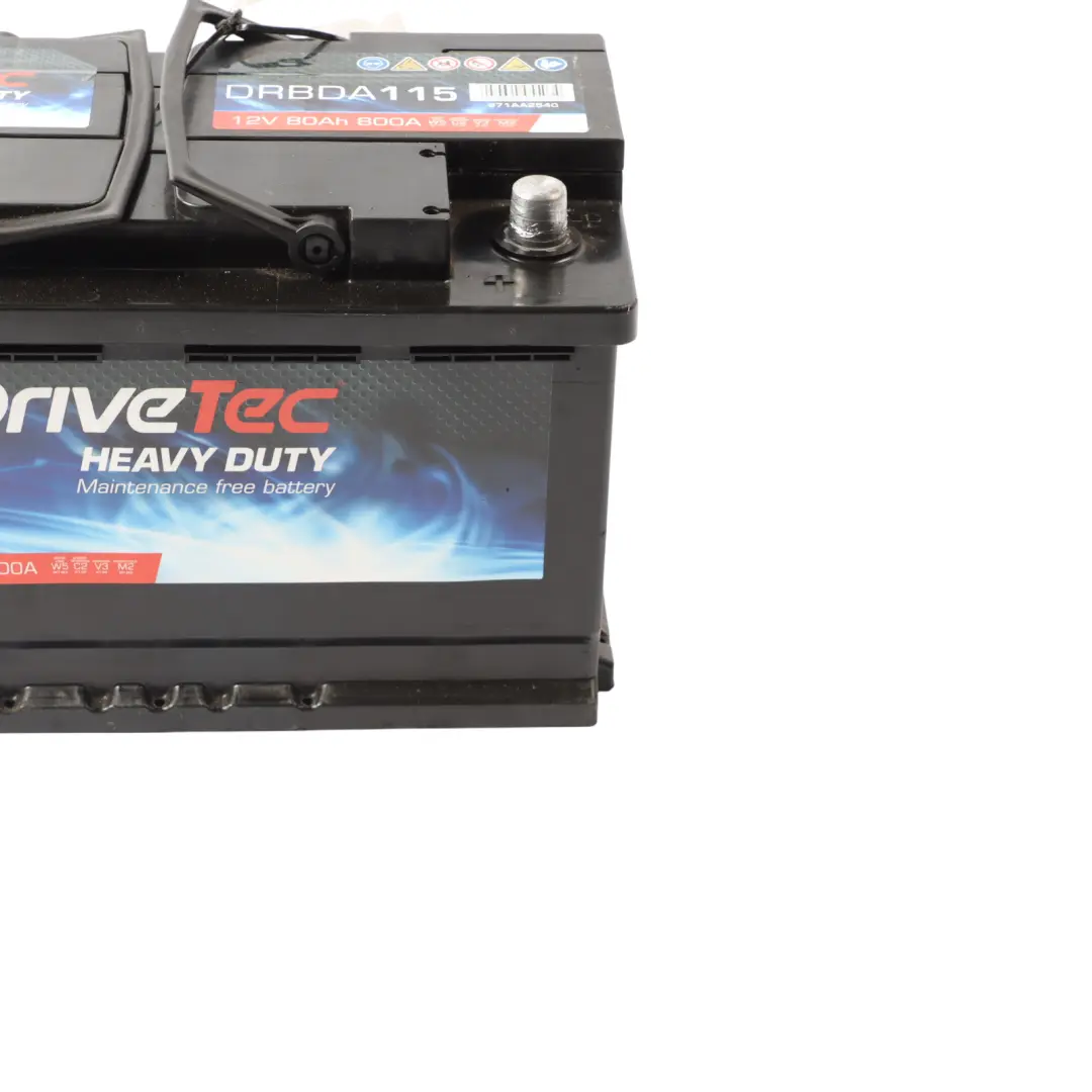DriveTec Heavy Duty 12V Accumulator Car Battery 80Ah 800A DM110