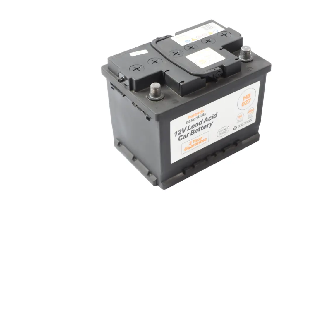 Halfords Essentials 12V Lead Acid Car Accumulator Battery 56Ah 480A HB027