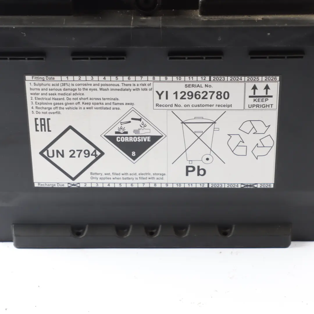 Halfords 12V Calcium Accumulator Battery Electrical Unit 62Ah 550A HCB027