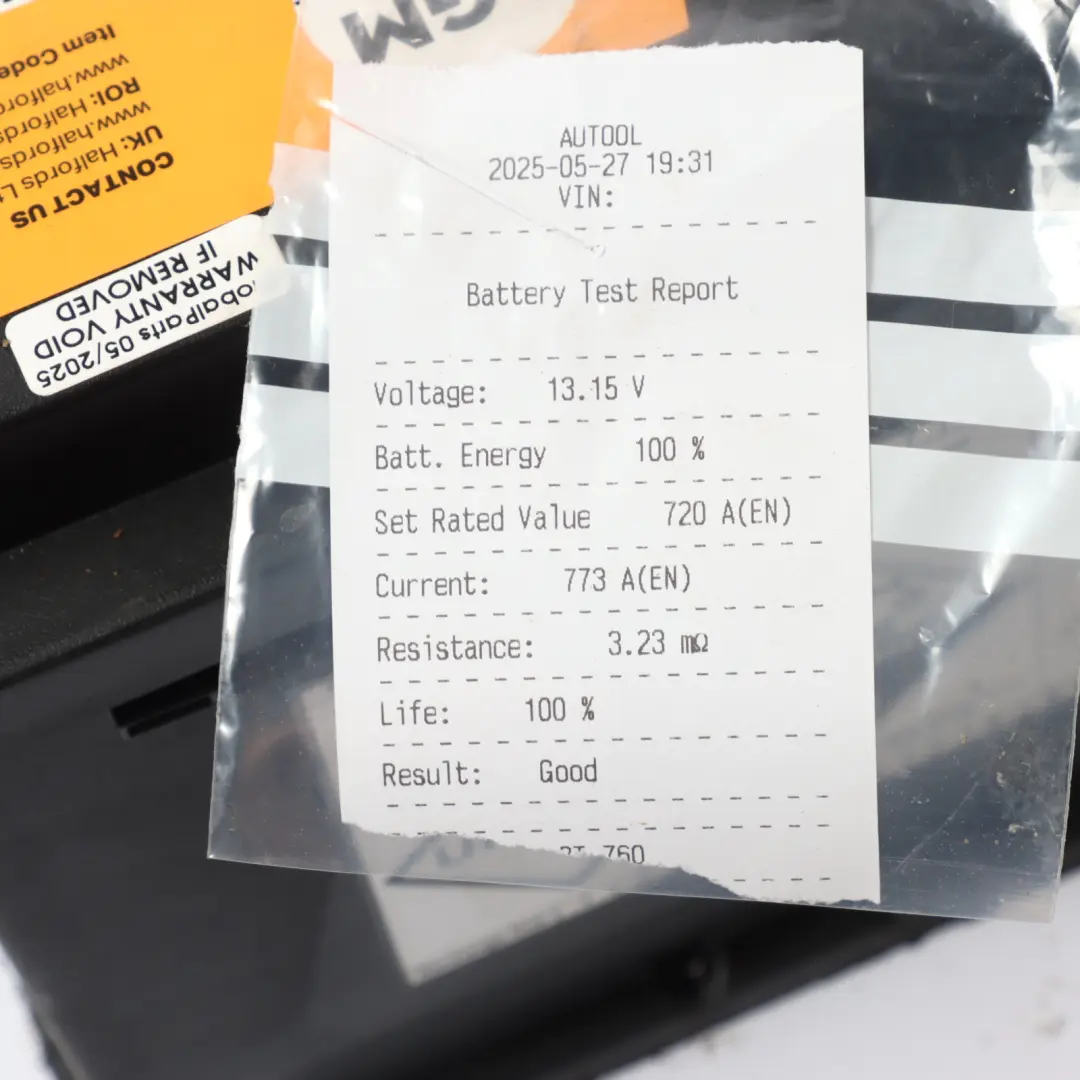 Halfords 12V AGM 096 Start Stop Accumulator Battery 70Ah 720A 