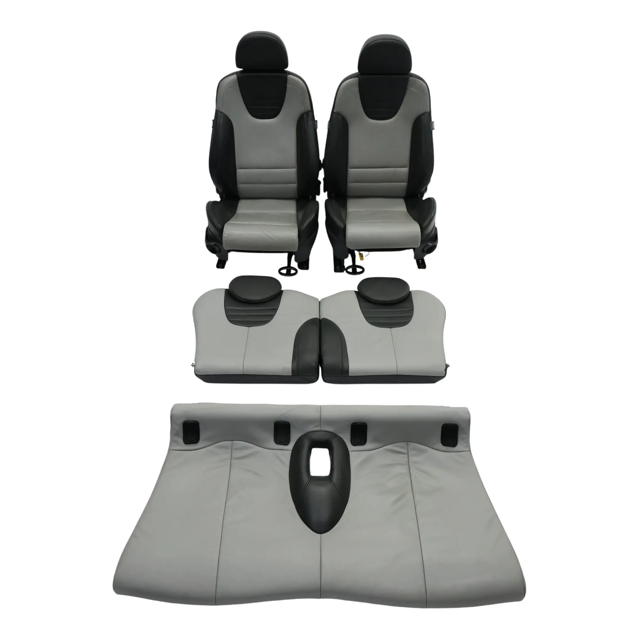 Mini Cooper S R50 R53 Sport Cuero Calefacción Asientos Recaro Panther Negro