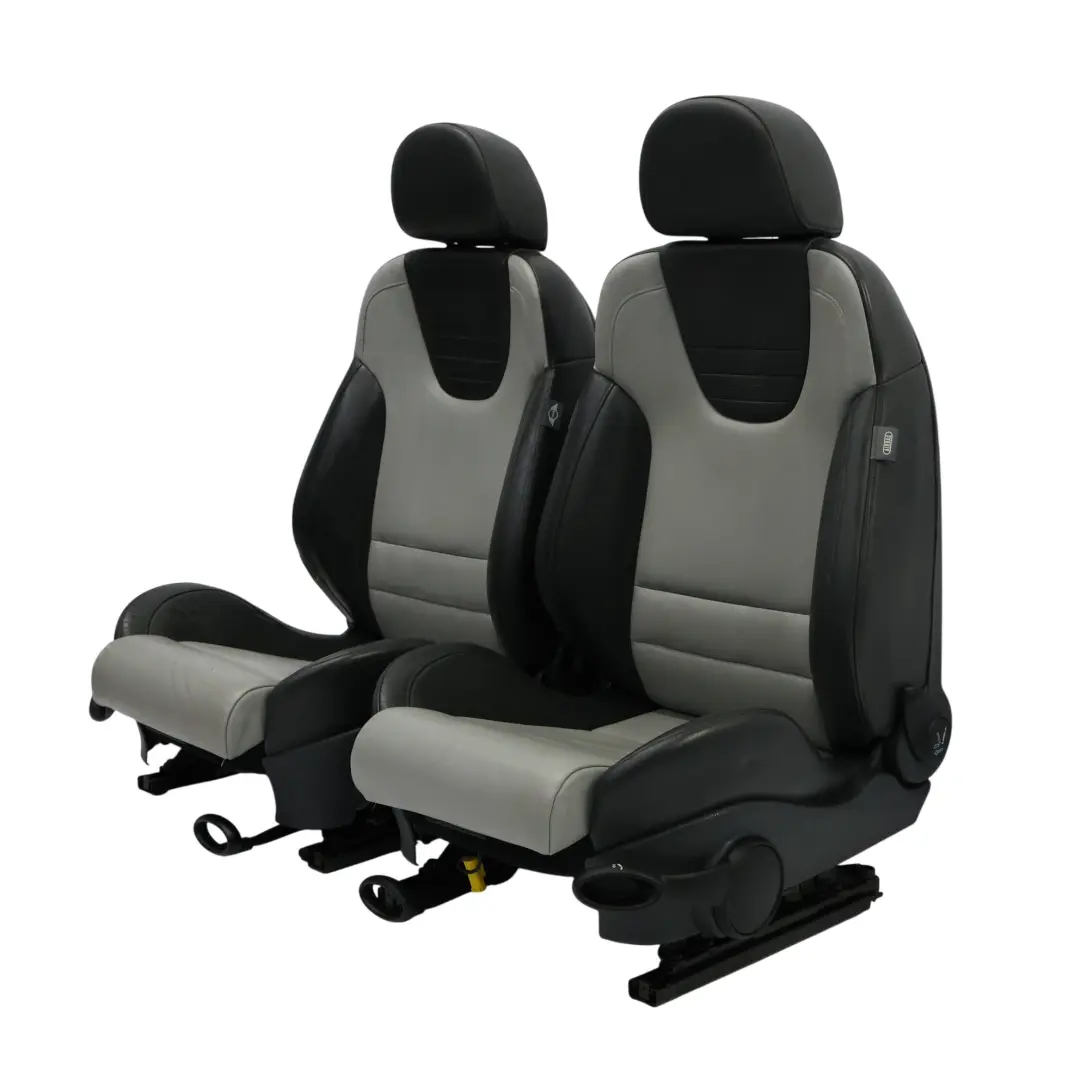 Mini Cooper S R50 R53 Sport Cuero Calefacción Asientos Recaro Panther Negro