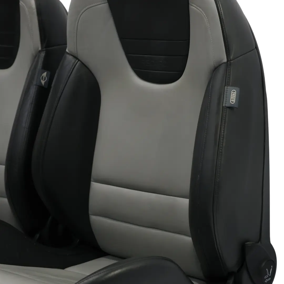 Mini Cooper S R50 R53 Sport Cuero Calefacción Asientos Recaro Panther Negro