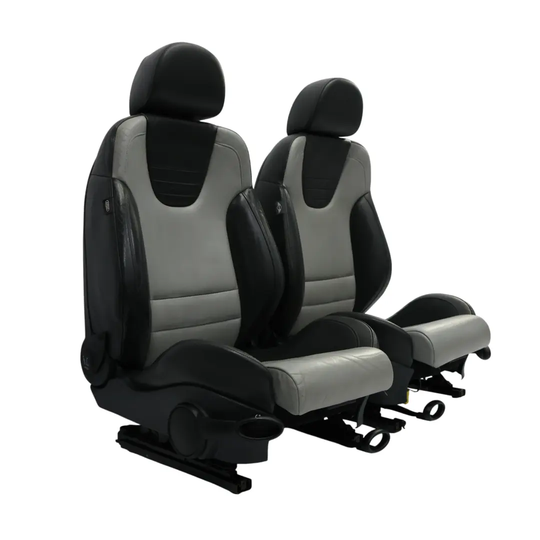 Mini Cooper S R50 R53 Sport Cuero Calefacción Asientos Recaro Panther Negro