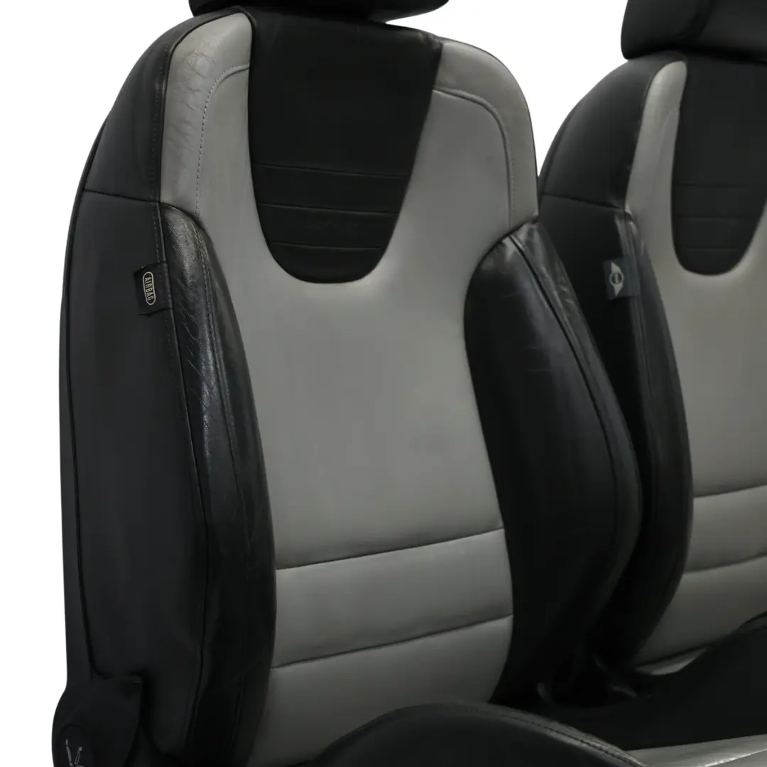Mini Cooper S R50 R53 Sport Cuero Calefacción Asientos Recaro Panther Negro