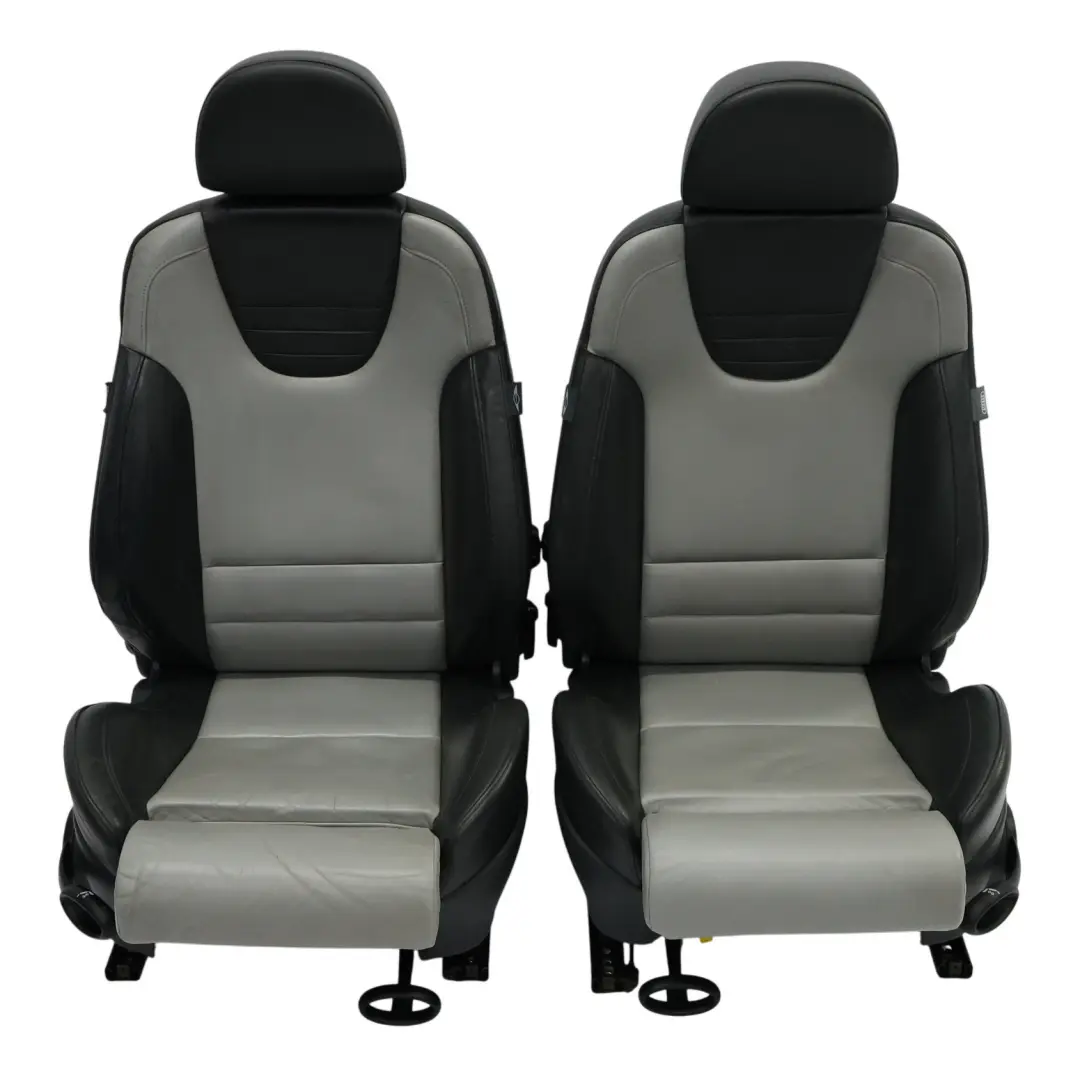 Mini Cooper S R50 R53 Sport Cuero Calefacción Asientos Recaro Panther Negro
