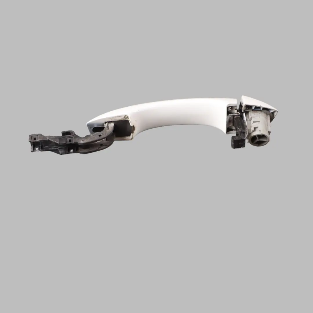 Door Outer Handle Audi A6 A7 4G RS6 C7 Rear Pull Right O/S Ibis White - Y9C