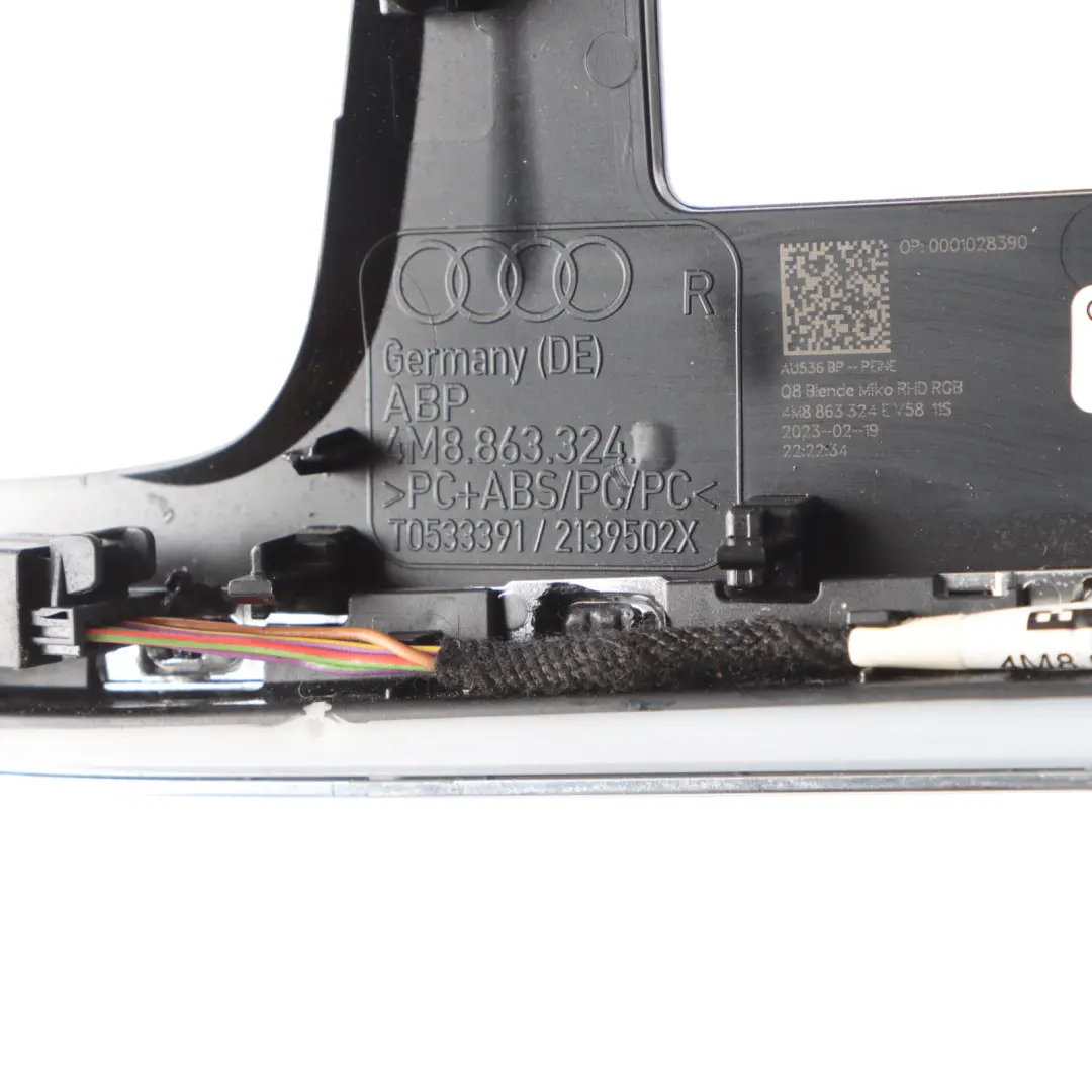 Audi A6 C7 Centre Console Strip Frame Trim Surround Panel 4M8863324E Black