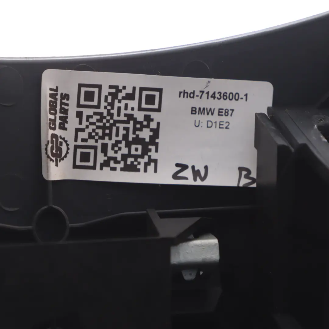 BMW E87 Centre Console Armrest Arm Rest Trim Alaska Grau Grey 7143600