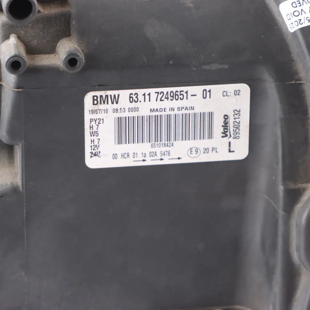 BMW E81 E87 LCI Passenger Front Left Headlight Headlamp N/S 7249651