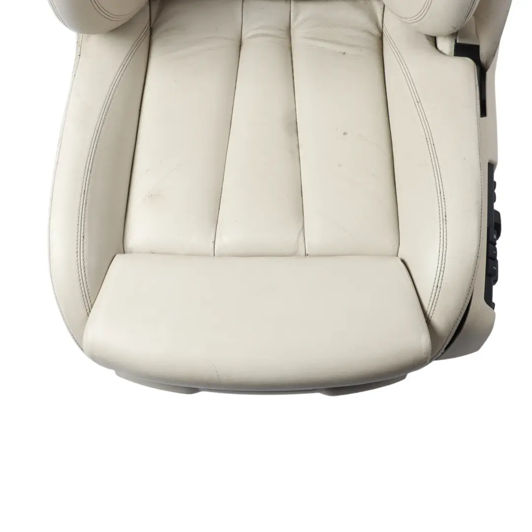 BMW F12 Cabrio Front Sport Seat Memory Heated Left N/S Leather Elfenbein White