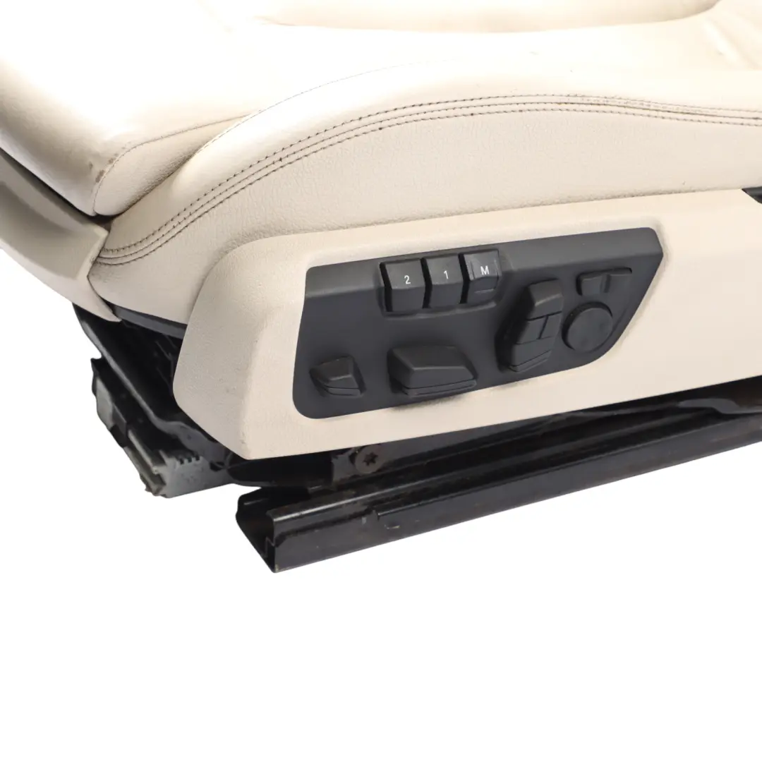 BMW F12 Cabrio Front Sport Seat Memory Heated Left N/S Leather Elfenbein White