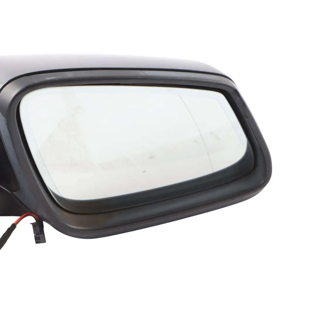 Door Wing Mirror BMW E60 E61 LCI Heated Auto Dip Right O/S Black Sapphire - 475
