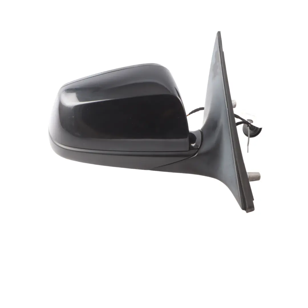 Door Wing Mirror BMW E60 E61 LCI Heated Auto Dip Right O/S Black Sapphire - 475