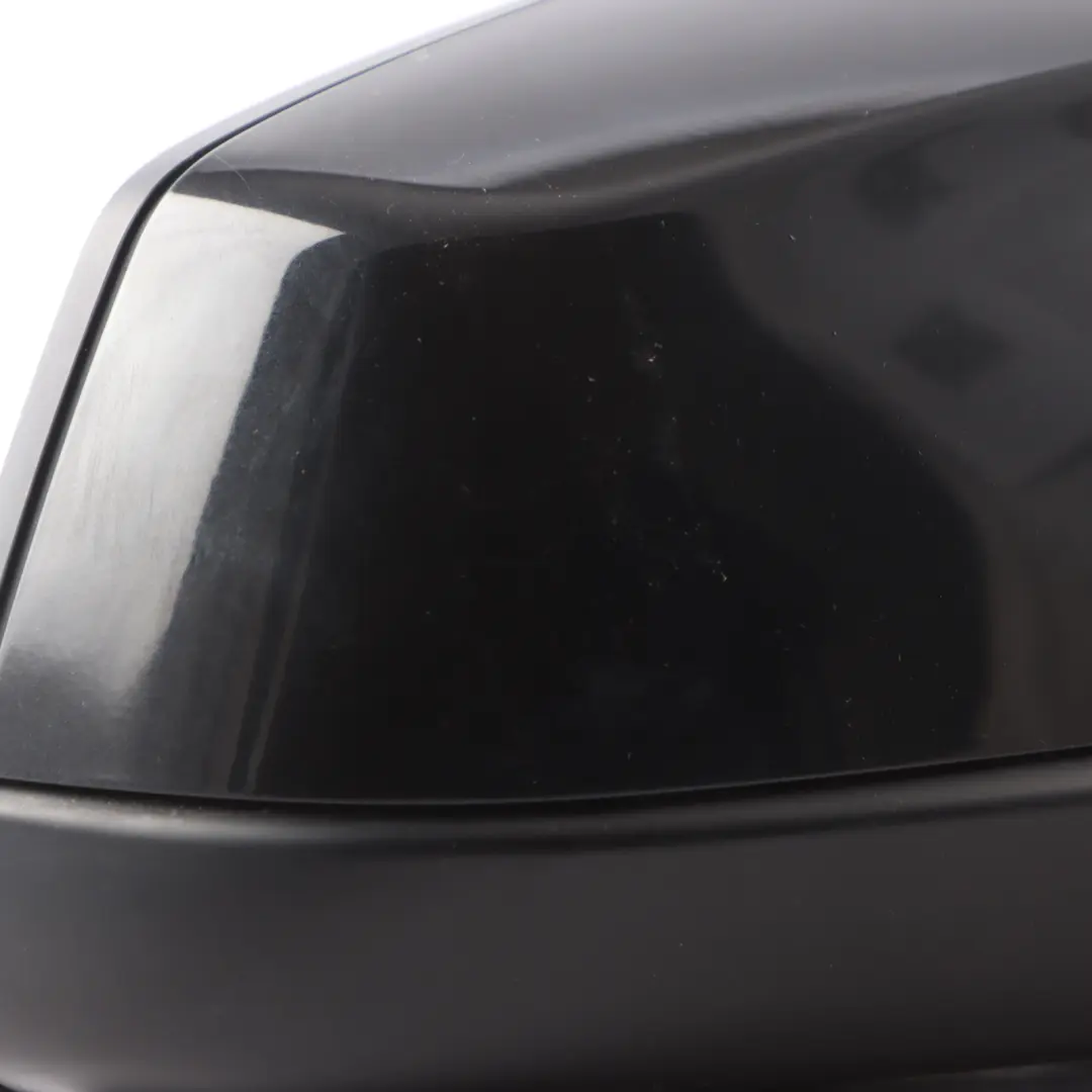 Door Wing Mirror BMW E60 E61 LCI Heated Auto Dip Right O/S Black Sapphire - 475