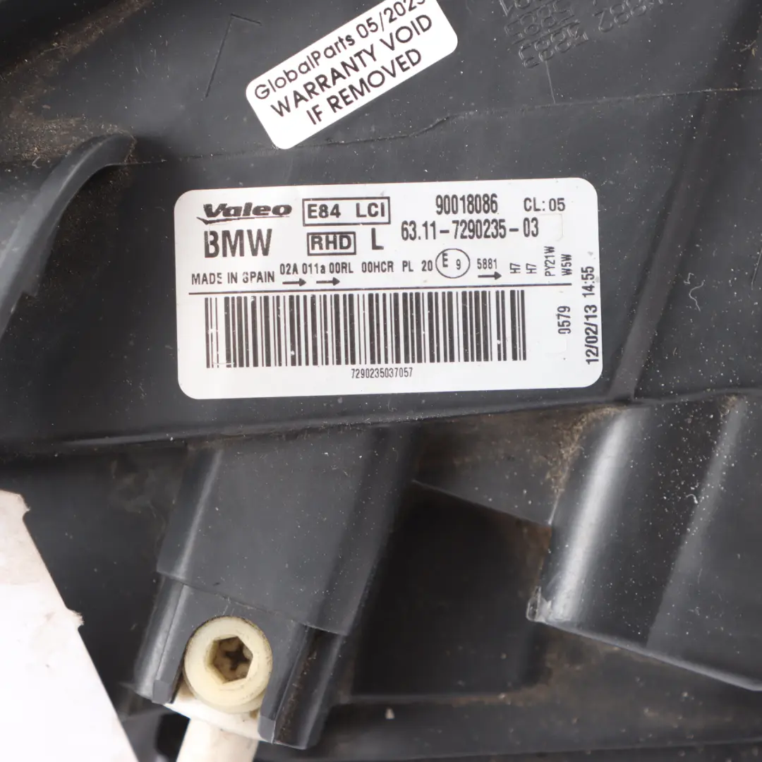 Headlight Headlamp BMW X1 E84 Lamp Light Front Left N/S  - SKU RHD-7290235-3 - Part number 7290235