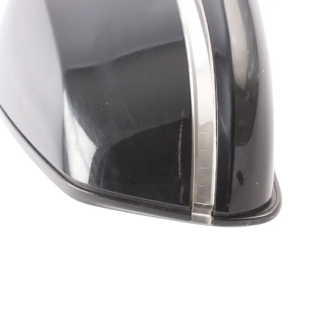 High Gloss Heated Right Wing Mirror O/S Black Sapphire Metallic 475 BMW F30 F31 - SKU rhd-7345660-BS - Part number 7345660