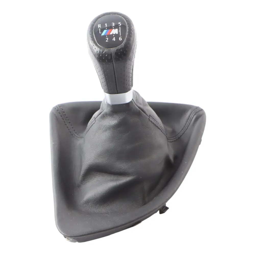 Gear Knob BMW E81 E82 E88 E87 LCI M-Sport 6-Speed Gaiter Leather Black 8037305