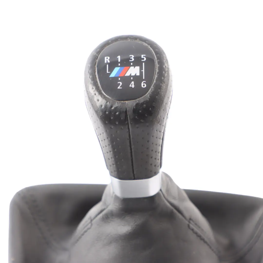 Gear Knob BMW E81 E82 E88 E87 LCI M-Sport 6-Speed Gaiter Leather Black 8037305