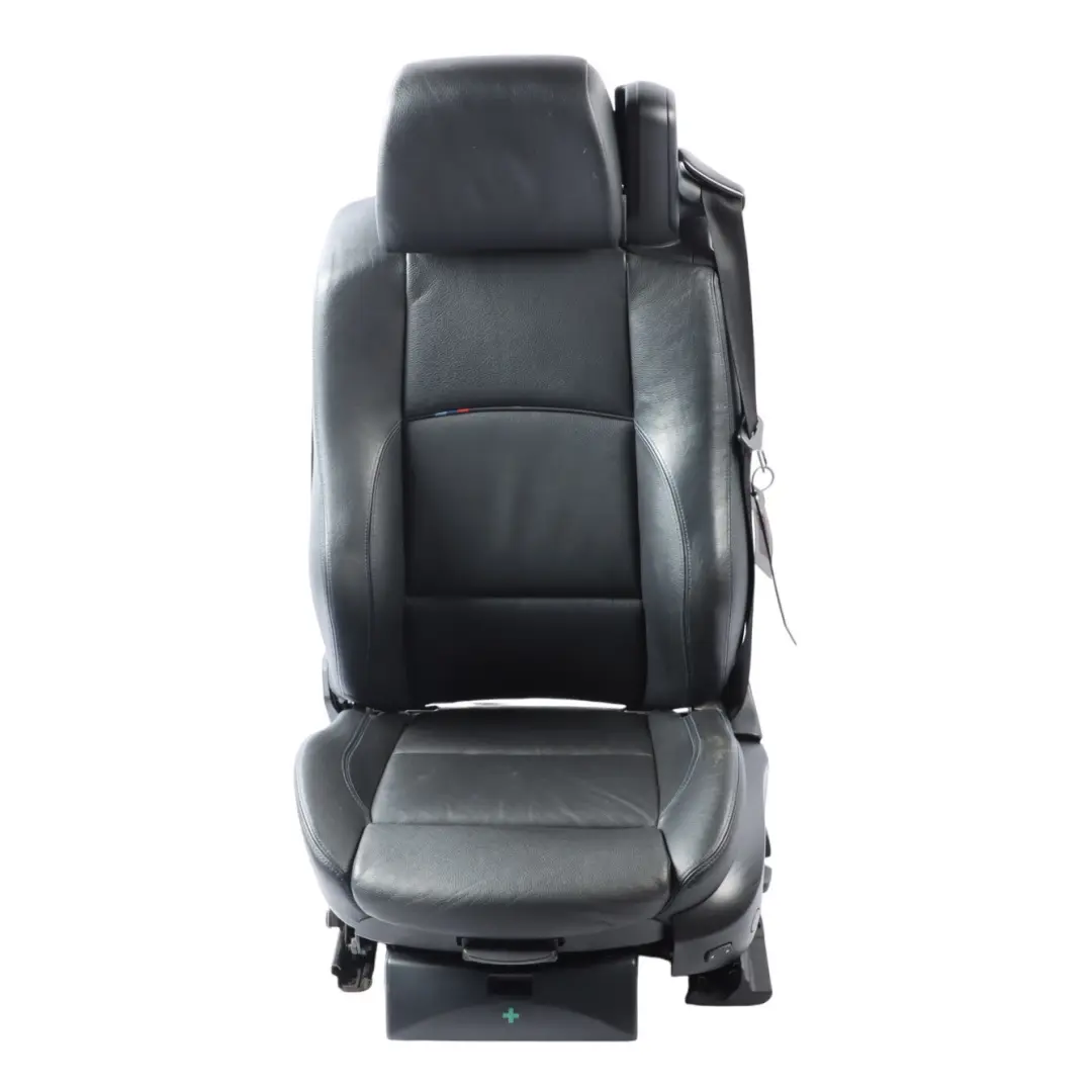 BMW E93 LCI M Sport Seat Front Left N/S Memory Black Leather Blue Stitching