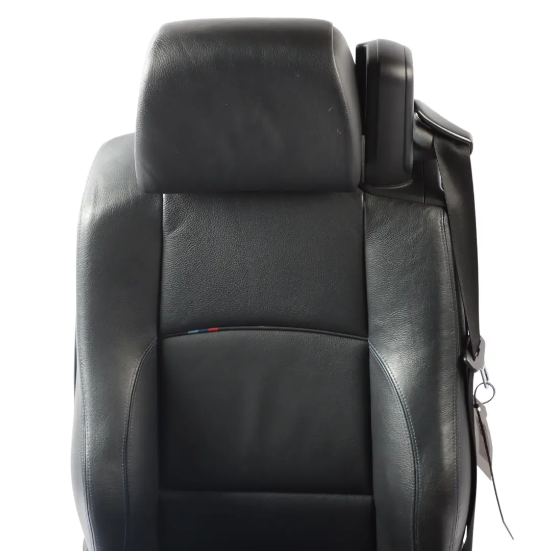 BMW E93 LCI M Sport Seat Front Left N/S Memory Black Leather Blue Stitching