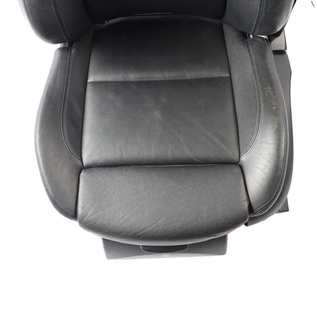 BMW E93 LCI M Sport Seat Front Left N/S Memory Black Leather Blue Stitching