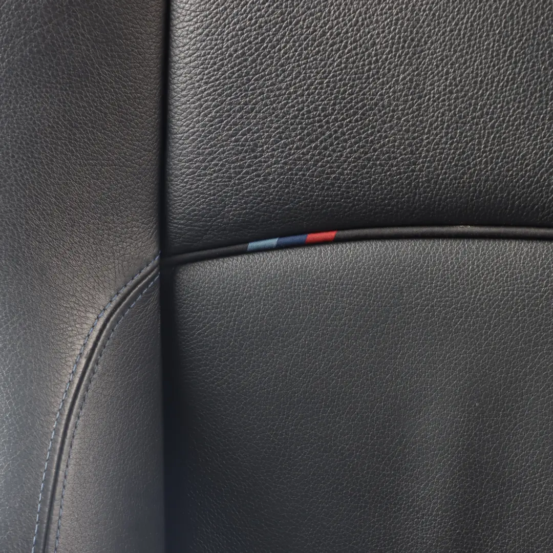 BMW E93 LCI M Sport Seat Front Left N/S Memory Black Leather Blue Stitching