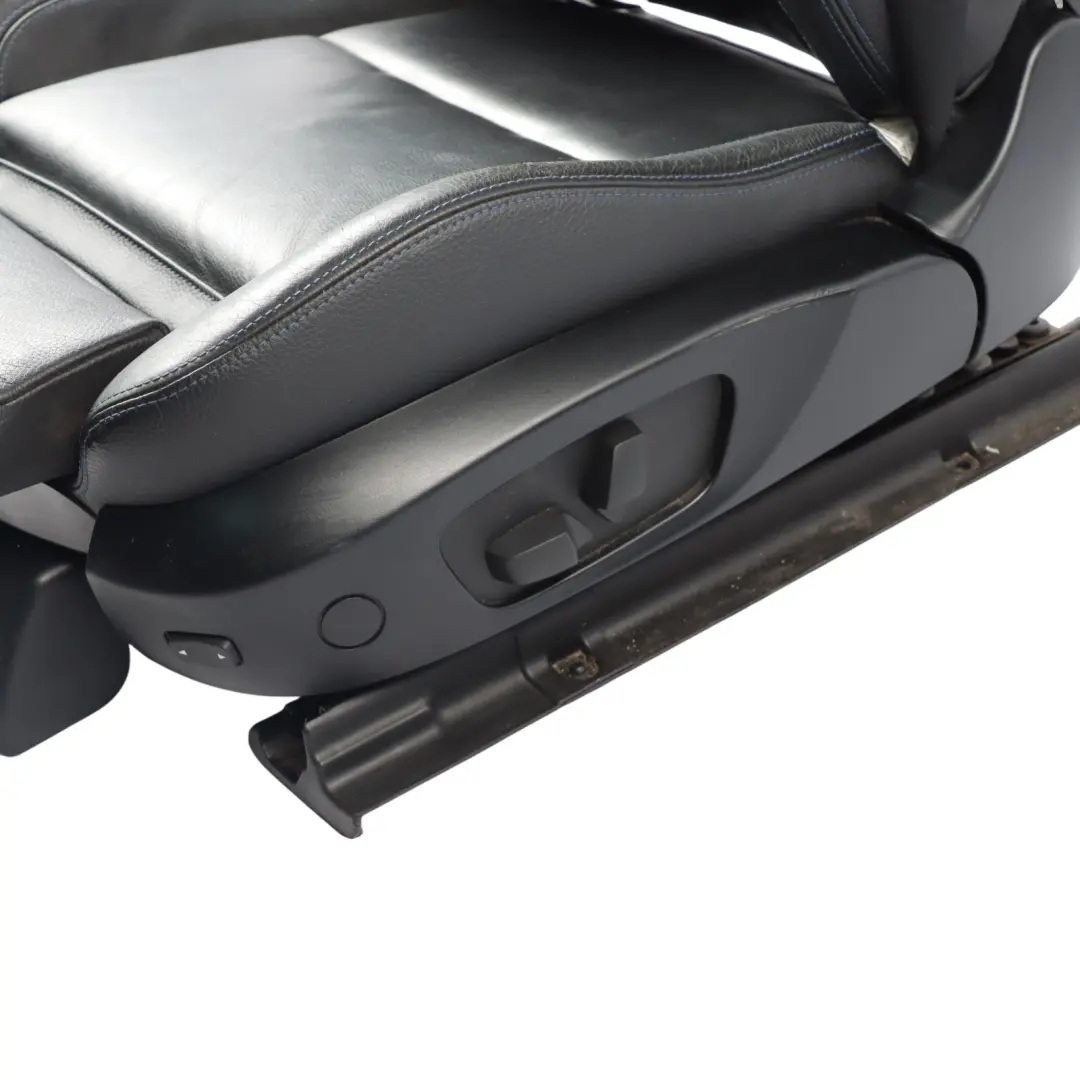 BMW E93 LCI M Sport Seat Front Left N/S Memory Black Leather Blue Stitching