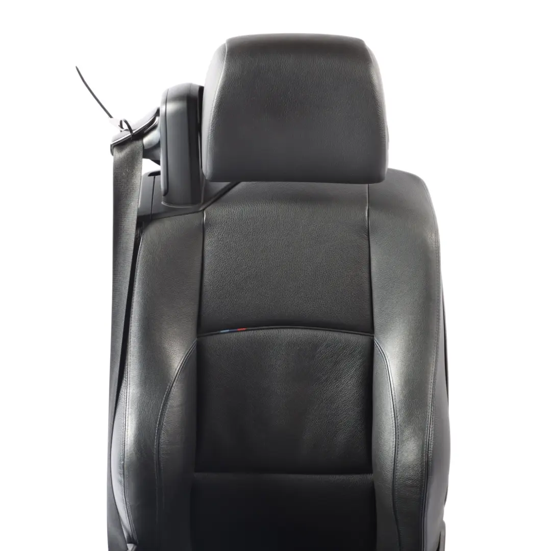 BMW E93 LCI M Sport Seat Front Right O/S Memory Black Leather Blue Stitching