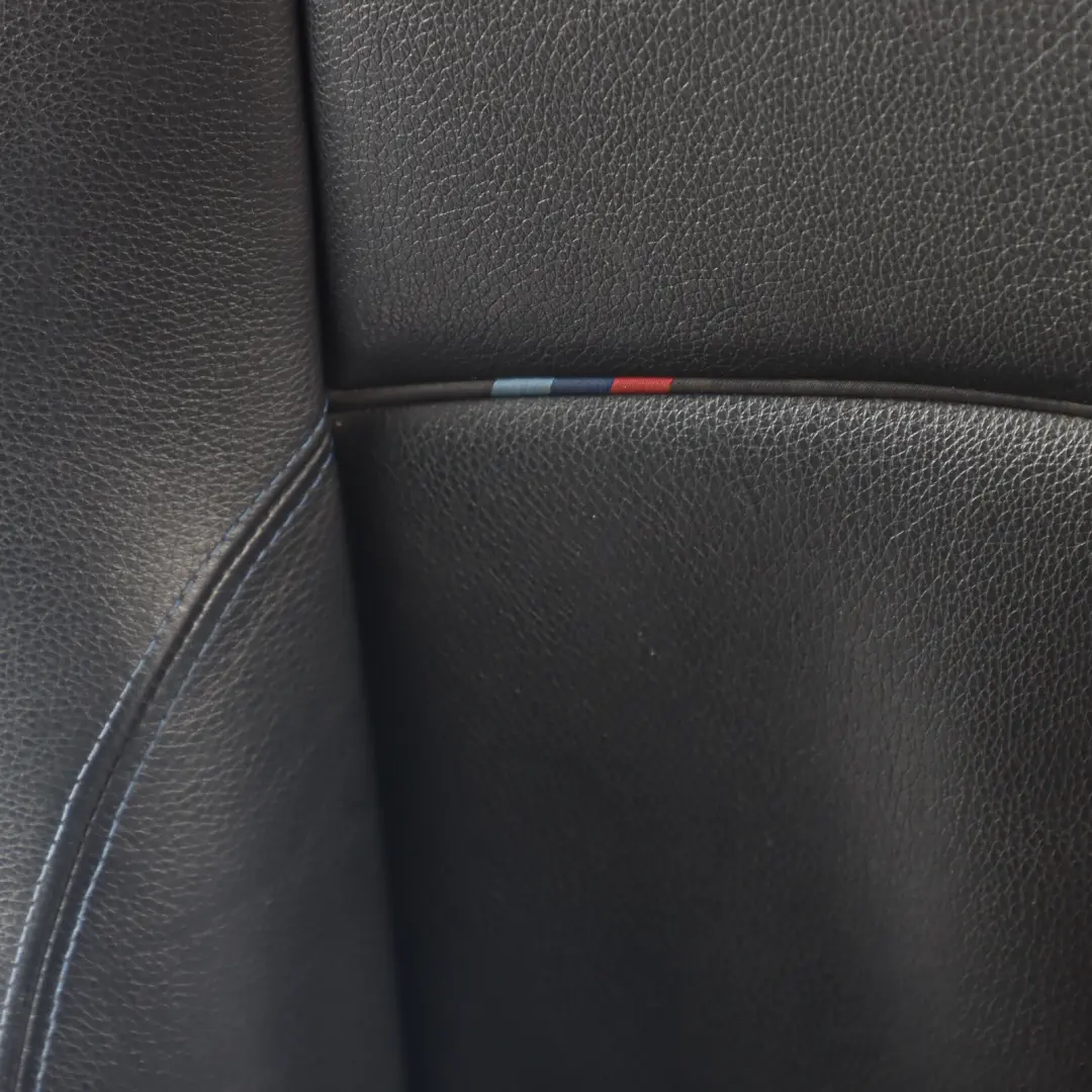 BMW E93 LCI M Sport Seat Front Right O/S Memory Black Leather Blue Stitching