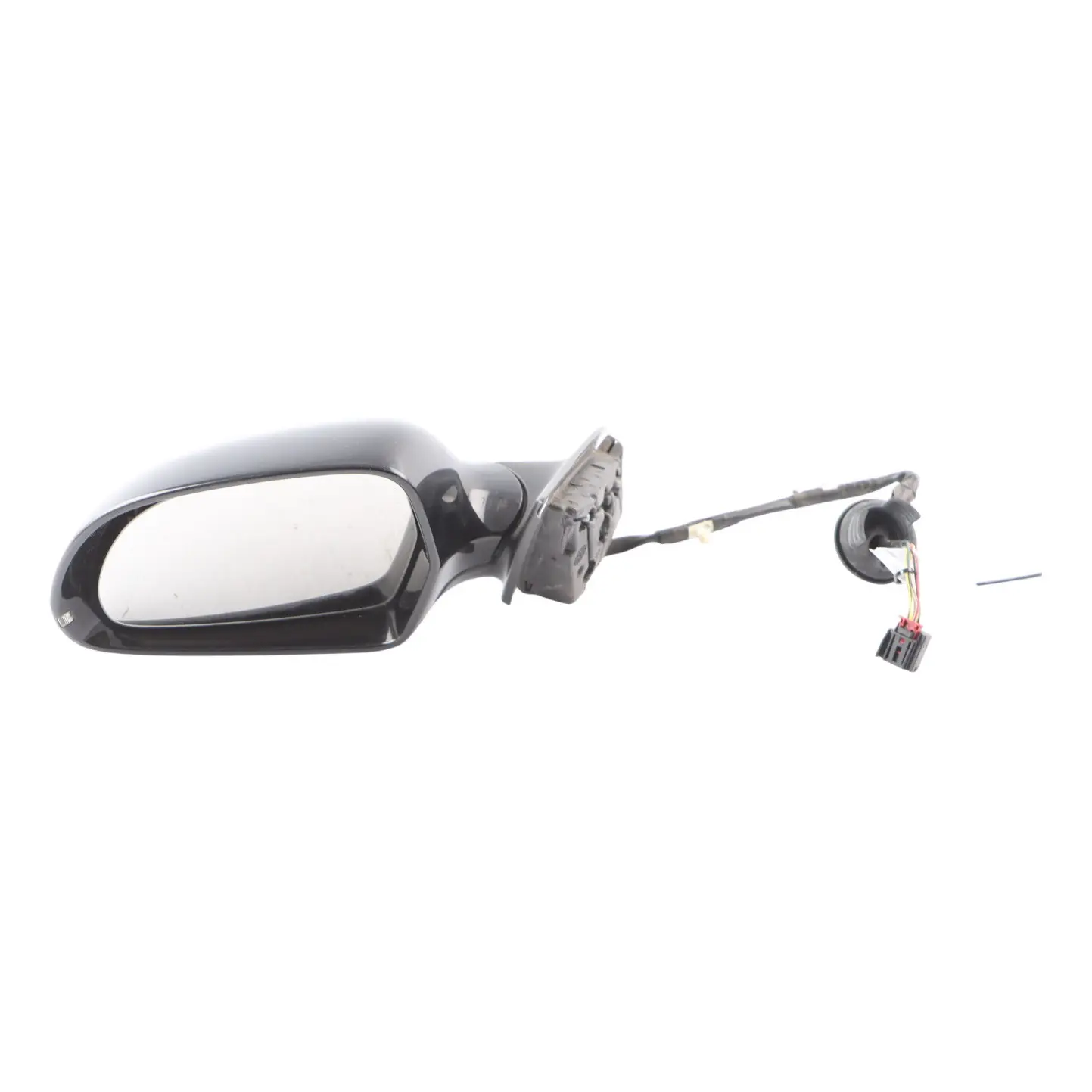 Audi A3 8P Door Wing Mirror Glass Left N/S Brilliant Black Metallic - Y9B