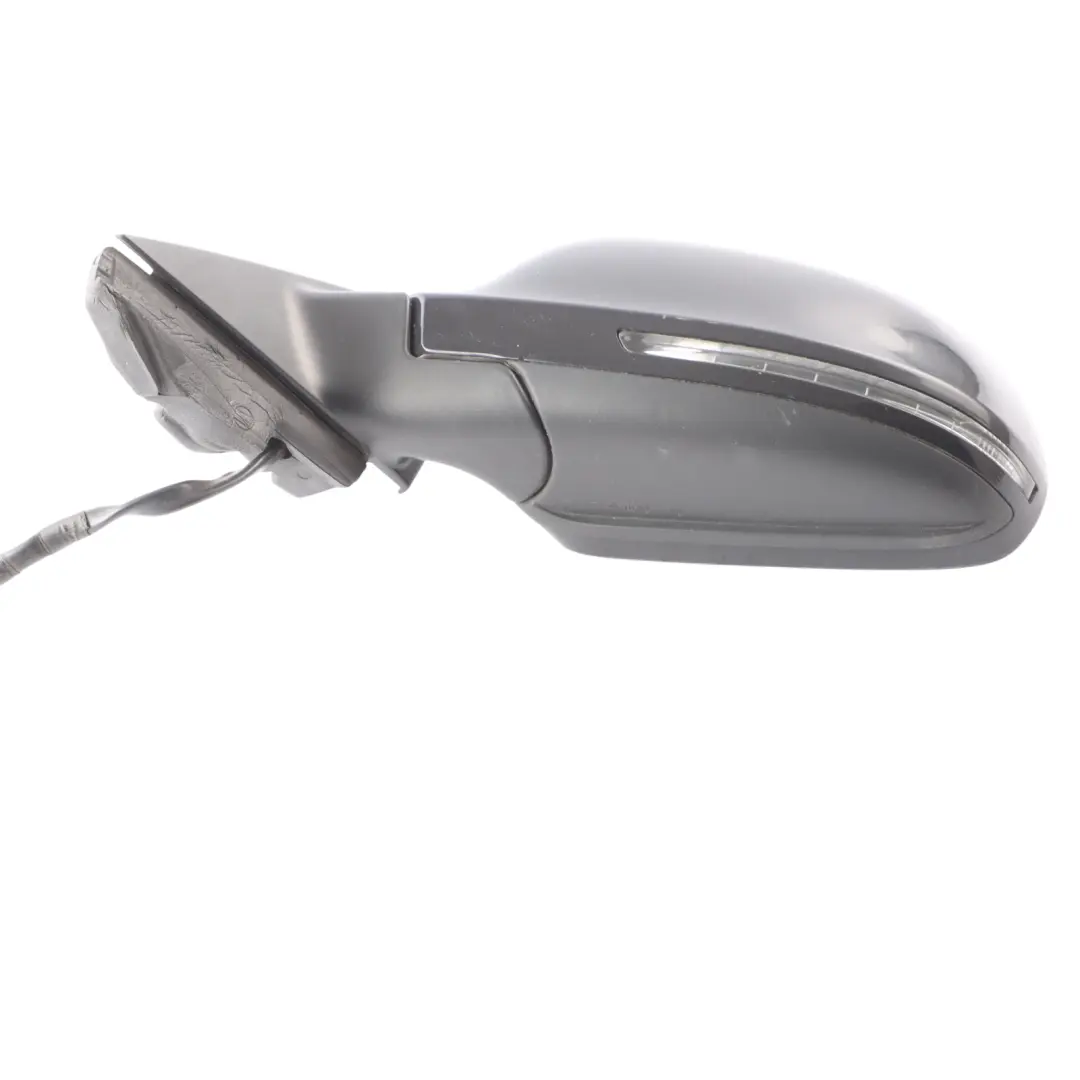 Audi A3 8P Door Wing Mirror Glass Left N/S Brilliant Black Metallic - Y9B 