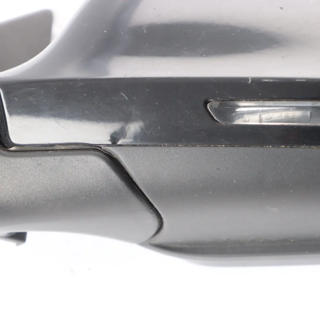 Audi A3 8P Door Wing Mirror Glass Left N/S Brilliant Black Metallic - Y9B 