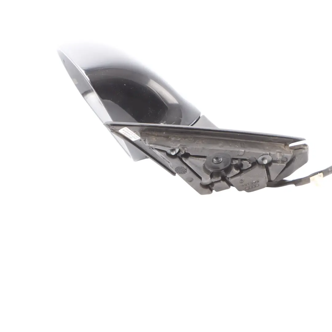 Audi A3 8P Door Wing Mirror Glass Left N/S Brilliant Black Metallic - Y9B 