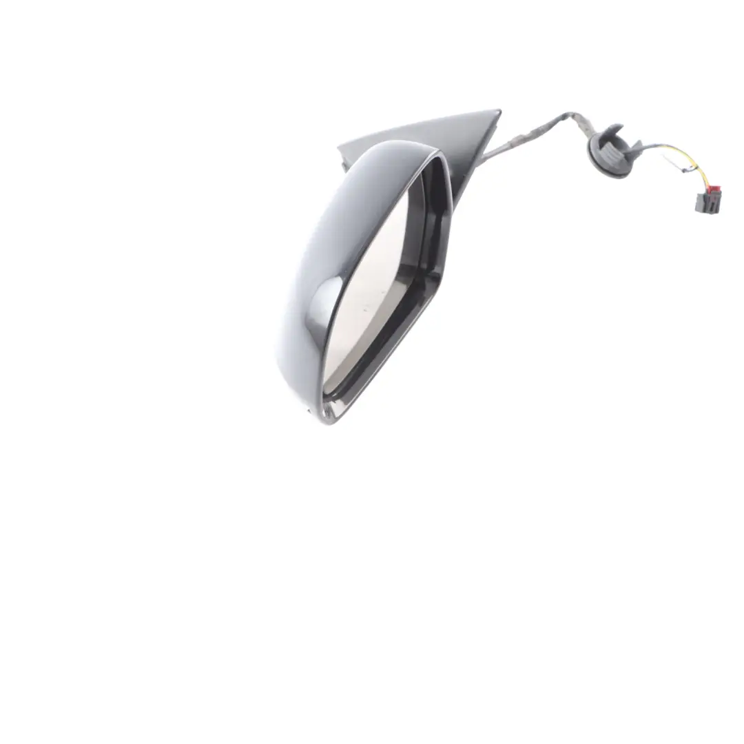 Audi A3 8P Door Wing Mirror Glass Left N/S Brilliant Black Metallic - Y9B 