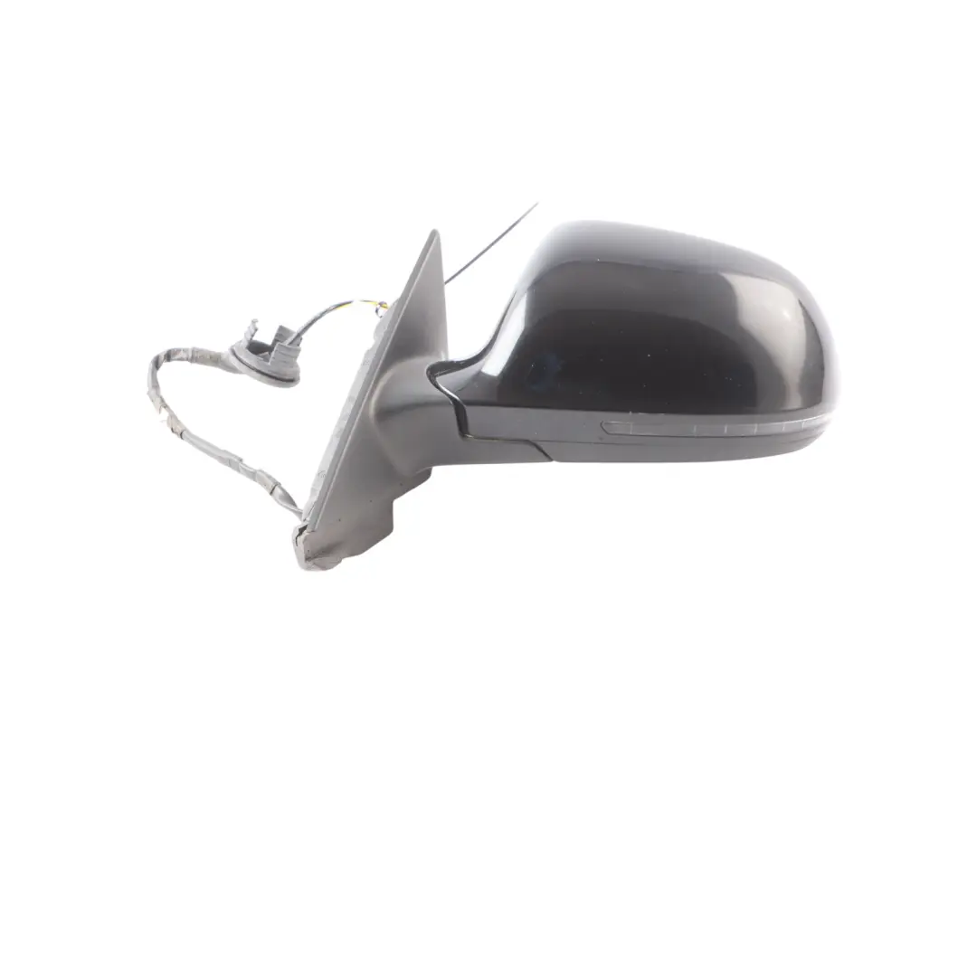 Audi A3 8P Door Wing Mirror Glass Left N/S Brilliant Black Metallic - Y9B 