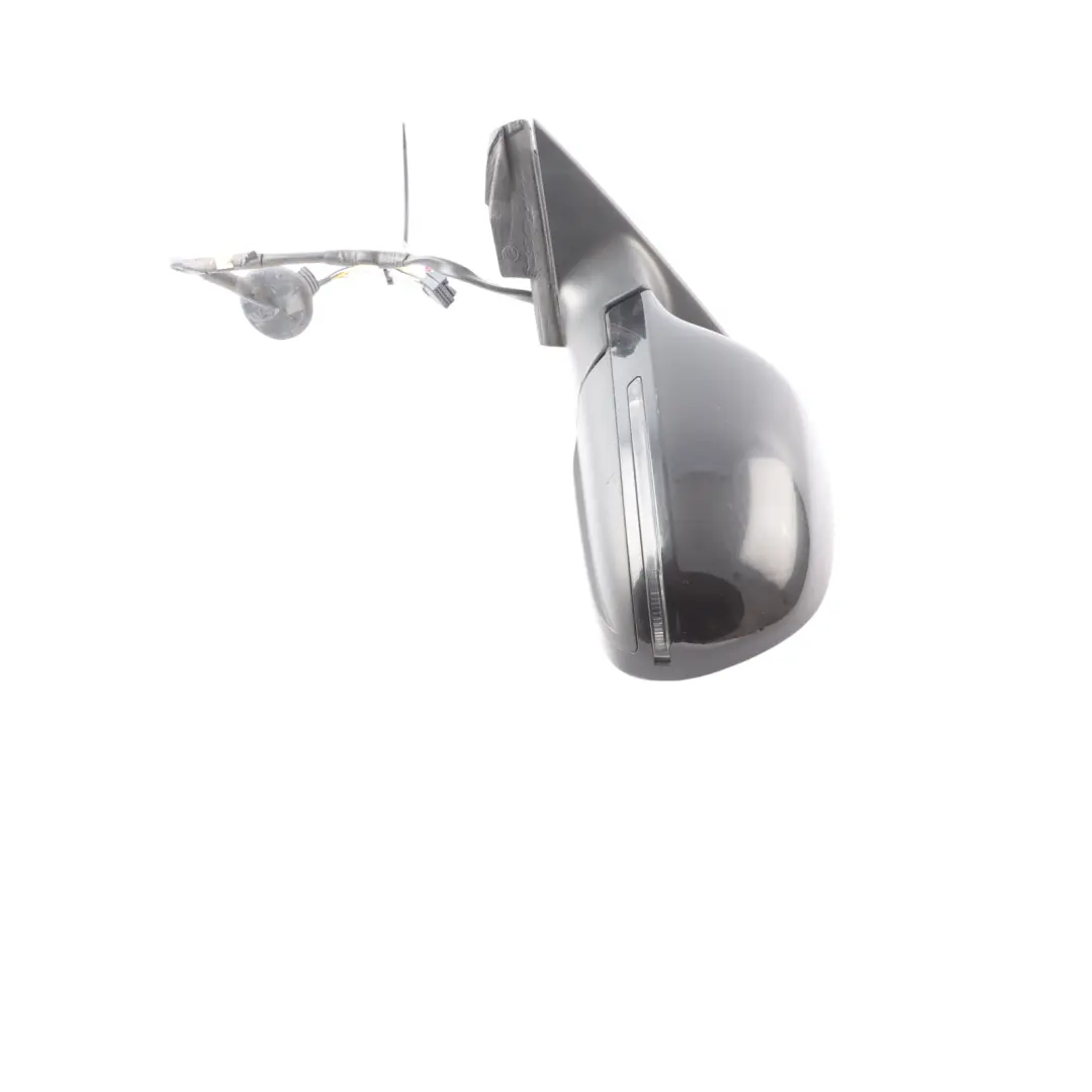 Audi A3 8P Door Wing Mirror Glass Left N/S Brilliant Black Metallic - Y9B 