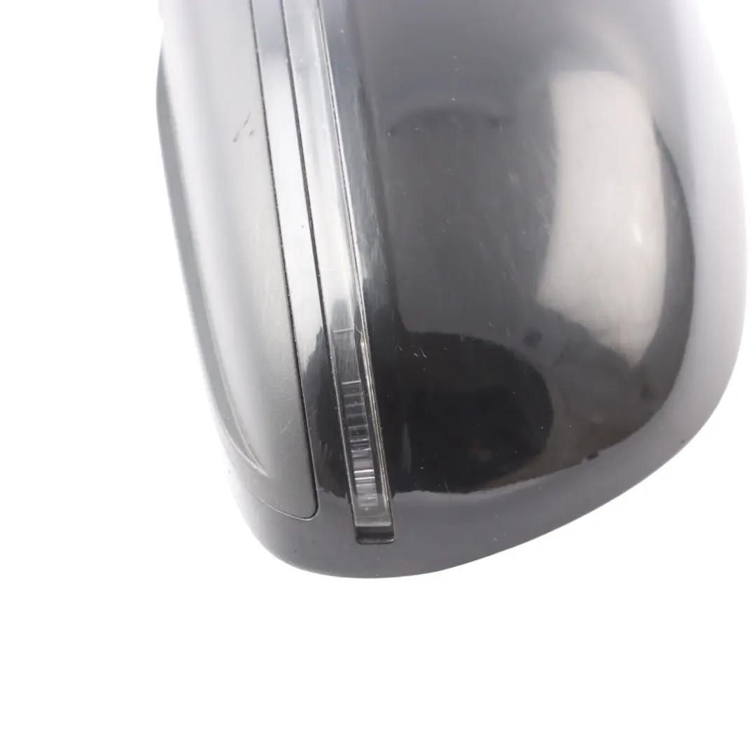 Audi A3 8P Door Wing Mirror Glass Left N/S Brilliant Black Metallic - Y9B 